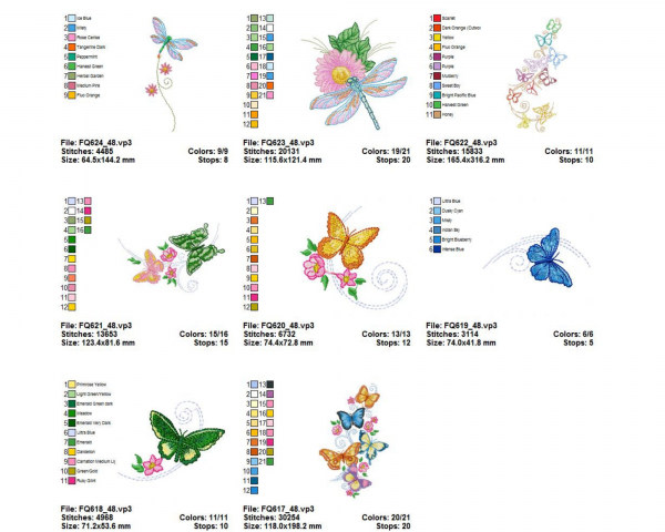 Wings And Petals Machine Embroidery Designs-1 Size-instant download