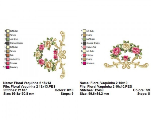Heart With Rose Machine Embroidery Designs-2 Size-instant download