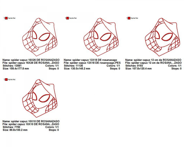 Spider Men Machine Embroidery Designs-4 Size-instant download