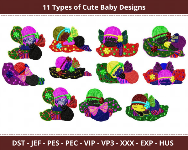 Cute Baby Machine Embroidery Designs-1 Size-instant download
