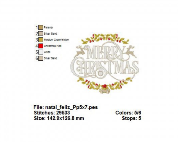 Merry Christmas Quotes Machine Embroidery Designs-1 Size-instant download