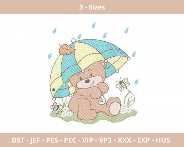 Cute Baby Teddy  Machine Embroidery Designs-3 Sizes-instant download