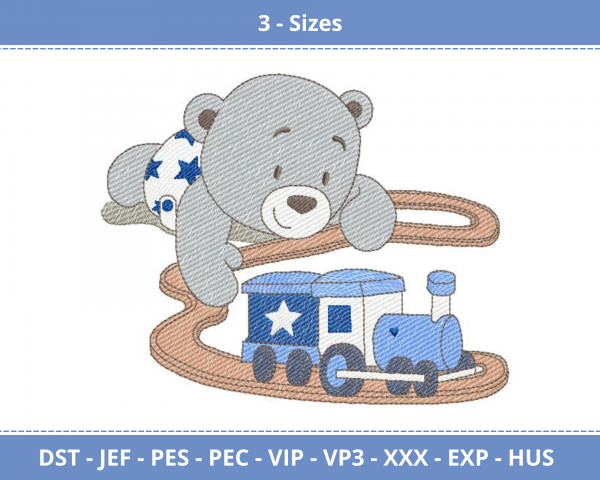 Cute Baby Teddy  Machine Embroidery Designs-3 Sizes-instant download