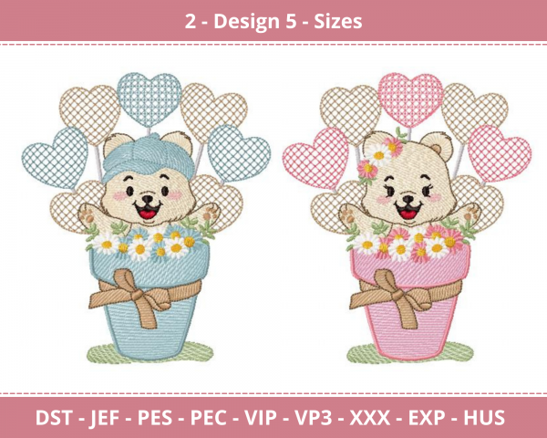 Cute Baby Teddy  Machine Embroidery Design