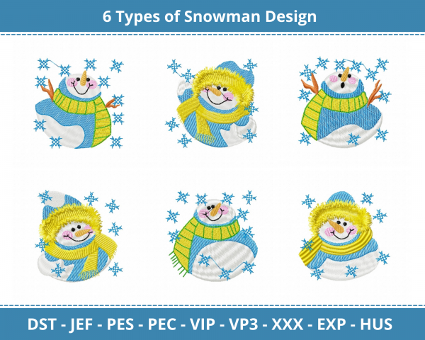 Snow Man Machine Embroidery Designs-1 Sizes-instant download