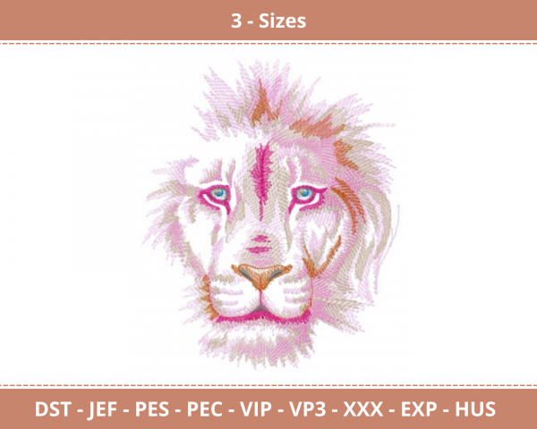  Lion Machine Embroidery Designs-3 Sizes-instant download