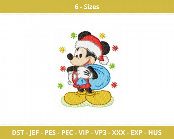 Mickey Mouse Machine Embroidery Designs-6 Size-instant download