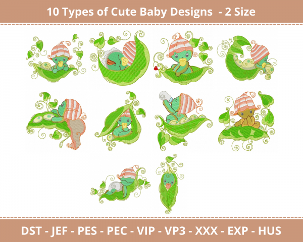 Cute Baby Machine Embroidery Design