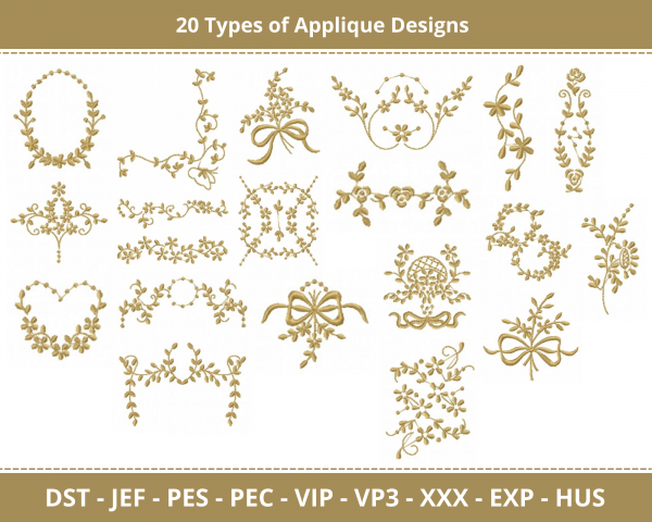 Applique Machine Embroidery Design
