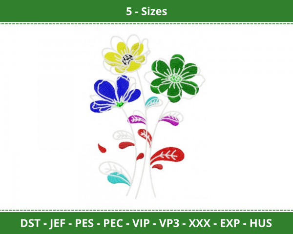 Creative Machine Embroidery Designs-5 Size-instant download