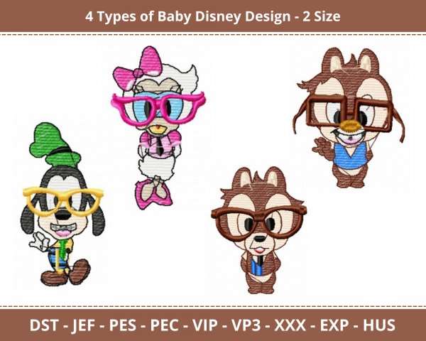 Baby Disney Machine Embroidery Designs-2 Size-instant download