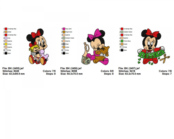 Mickey Mouse Embroidery Design - Cartoon - Machine Embroidery Pattern - 12 Types - Instant Download Machine Embroidery Designs