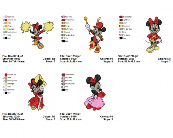 Mickey Mouse Embroidery Design - Cartoon - Machine Embroidery Pattern - 23 Types - Instant Download Machine Embroidery Designs