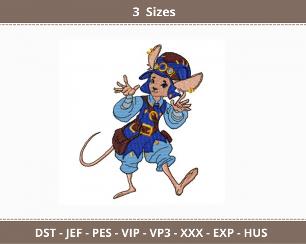 Mouse steampunk  Embroidery Design - Machine Embroidery Pattern - 3 Sizes - Instant Download Machine Embroidery Designs