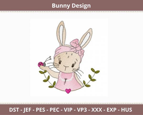 Bunny Embroidery Design - cartoon - machine Embroidery Pattern - instant Download Machine Embroidery Designs