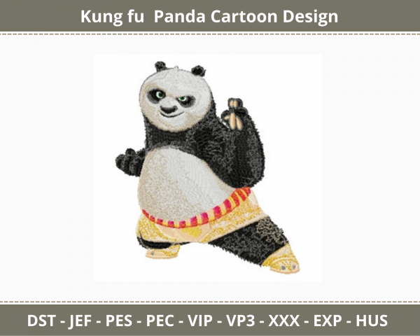 Kung Fu Panda Embroidery Design - Machine Embroidery Pattern - Instant Download Machine Embroidery Designs