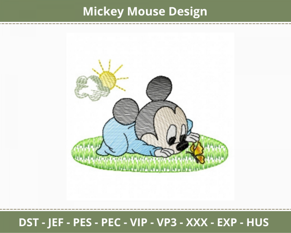 Mickey Mouse Embroidery Design - Cartoon - Machine Embroidery Pattern -  Instant Download
