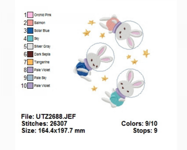 Bunny Embroidery Design - cartoon - machine Embroidery Pattern - instant Download Machine Embroidery Designs