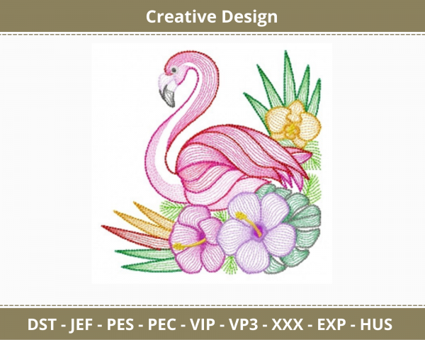 Creative Bird Embroidery Design - machine Embroidery Pattern - Instant Download