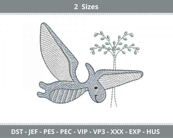 Dinosaur Embroidery Design - Animal - Machine Embroidery Pattern - 2 Sizes - Instant Download