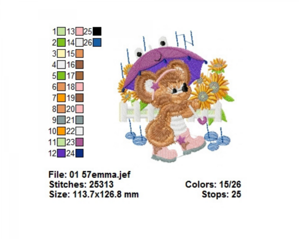 Teddy Bear Embroidery Design - Machine Embroidery Pattern – Instant Download Machine Embroidery Designs
