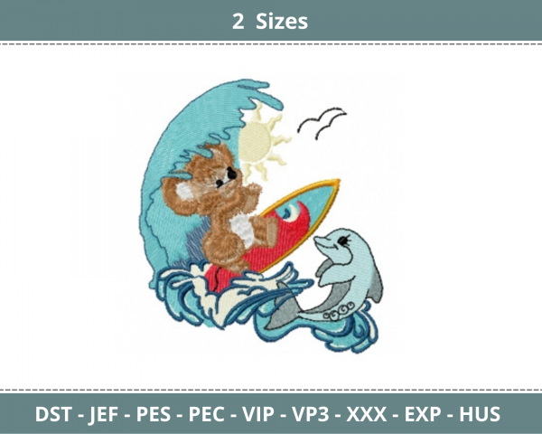 Creative Cartoon Embroidery Design - Machine Embroidery Pattern - 2 Sizes -  Instant Download