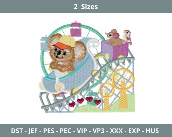 Crazy Cartoon  Embroidery Design - Machine Embroidery Pattern - 2 Sizes - Instant Download