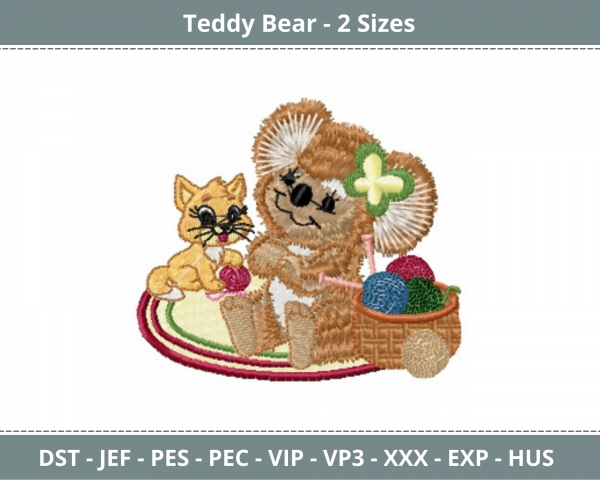 Toys  Embroidery Design - Machine Embroidery Pattern- 2 Sizes – Instant Download