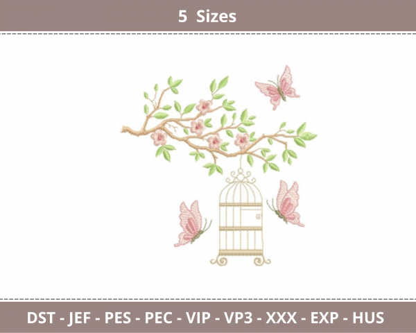 Creative Embroidery Design - machine Embroidery Pattern - 5 Sizes - Instant Download