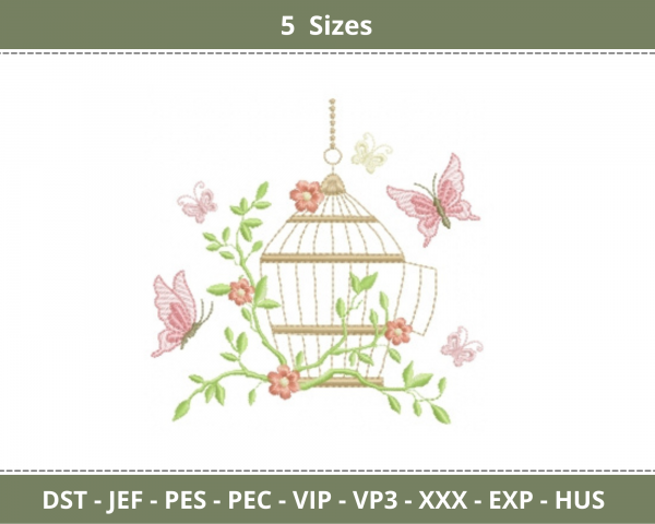 Creative Embroidery Design - machine Embroidery Pattern  - 5 Sizes - Instant Download