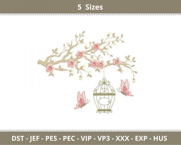 Creative Embroidery Design - machine Embroidery Pattern - 5 Sizes - Instant Download