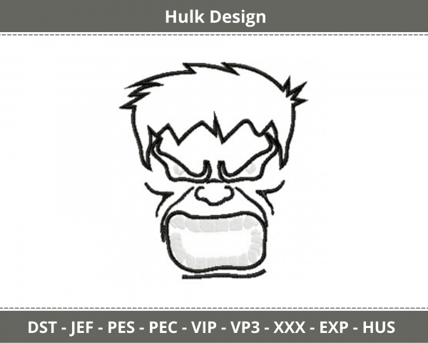 Hulk Embroidery Design - Marvel Superhero - Machine Embroidery Pattern -  Instant Download Machine Embroidery Designs