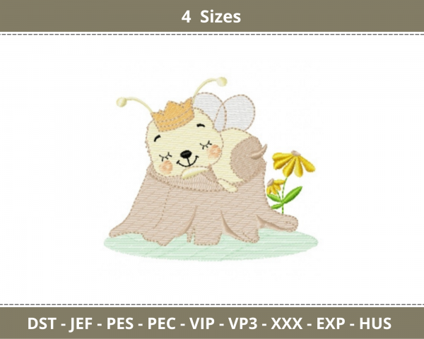 Cute Puppy Embroidery Design - Dog - Machine Embroidery Pattern - 4 Sizes - Instant Download