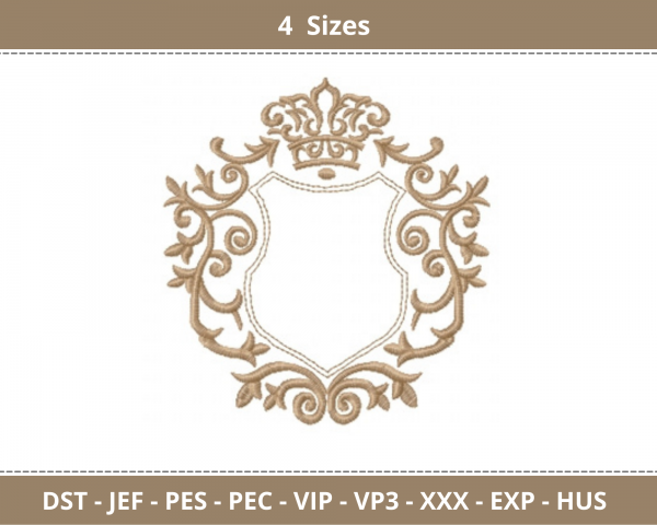 Creative Frame Embroidery Design - Machine Embroidery Pattern - 4 Sizes -  Instant Download
