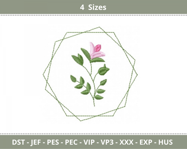 Creative Embroidery Design - machine Embroidery Pattern - 4 Sizes - Instant Download