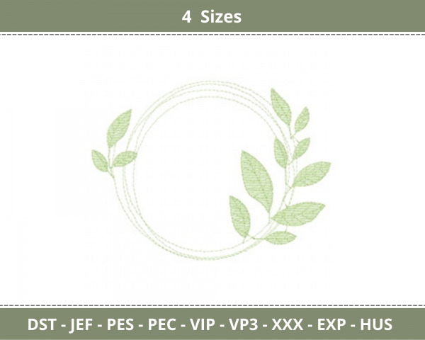 Creative Embroidery Design - machine Embroidery Pattern - 4 Sizes - Instant Download