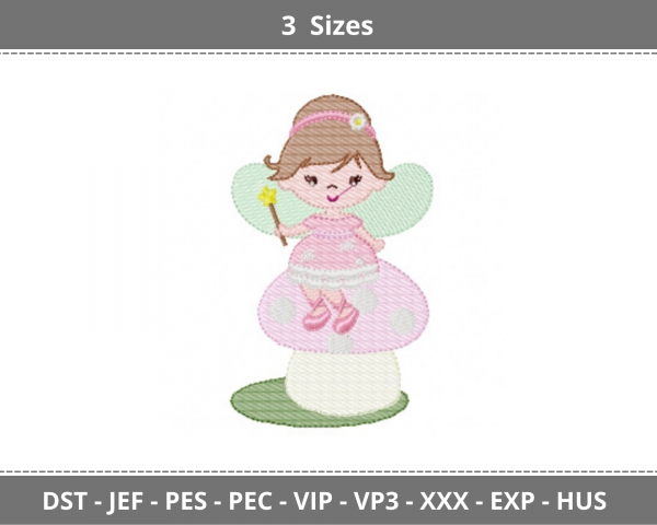 Baby Angel Embroidery Design -  Machine Embroidery Pattern - 3 Sizes  - Instant Download