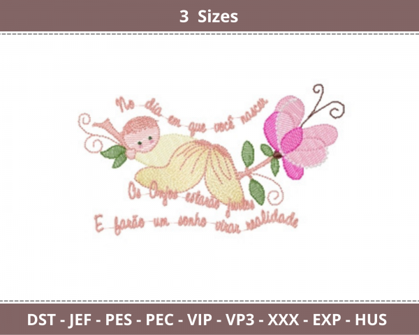 Creative Embroidery Design - machine Embroidery Pattern - 3 Sizes - Instant Download