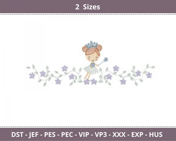 Baby Angel Embroidery Design -  Machine Embroidery Pattern - 2 Sizes  - Instant Download