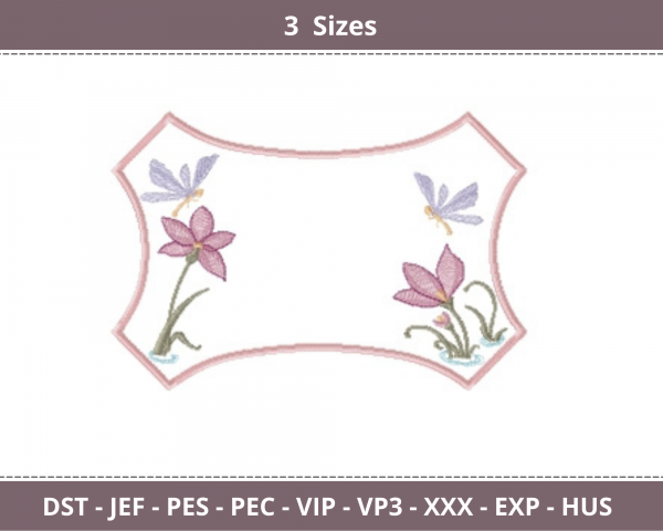 Creative Frame Embroidery Design - Machine Embroidery Pattern - 3 Sizes - Instant Download