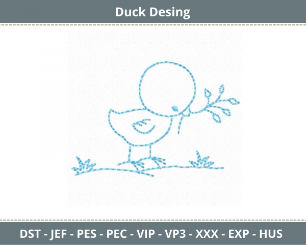 Duck Bird Embroidery Design-Machine Embroidery Pattern-Instant Download