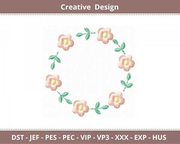 Floral Creative Embroidery Design-machine Embroidery Pattern-Instant Download