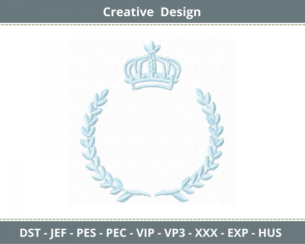 Creative Crown Embroidery Design-Machine Embroidery Pattern-Instant Download