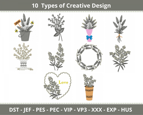 Creative Tree Embroidery Design-machine Embroidery Pattern-10 Types-Instant Download