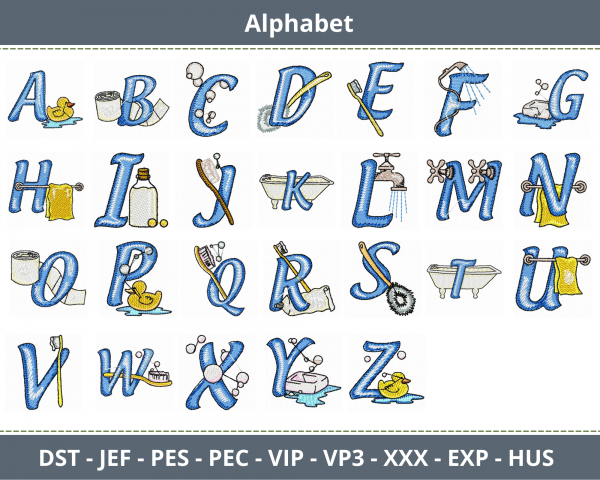 Alphabets Embroidery Design-Instant Download Online