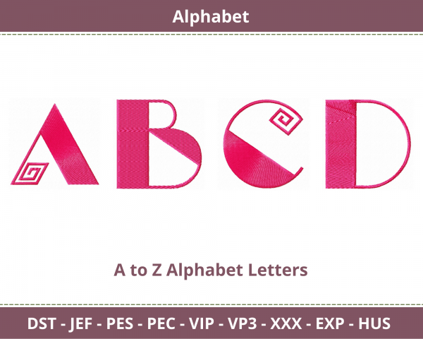 Creative Alphabets Embroidery Design-Instant Download Online