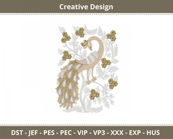 Creative Bird Embroidery Design-2 Types-Instant Download