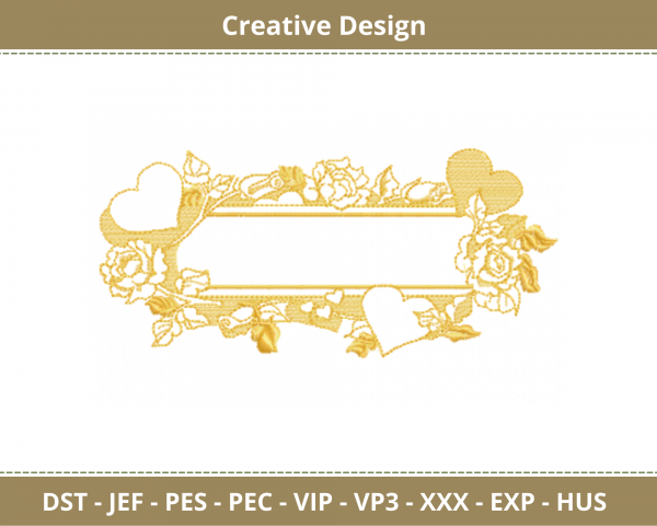 Creative Frame Embroidery Design-Instant Download Online