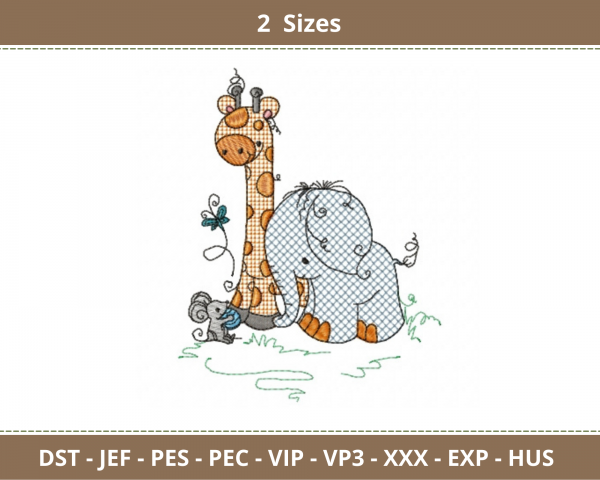 Crazy Animal Embroidery Design-2 Sizes-Instant Download Online Machine Embroidery Designs