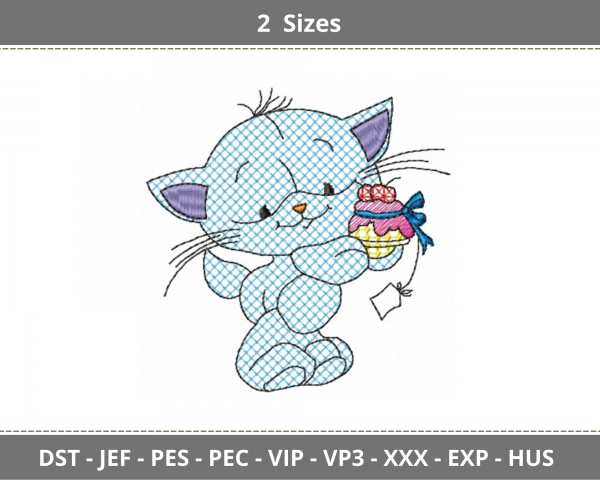 Cute Cartoon  Embroidery Design-2 Sizes-Instant Download Online
